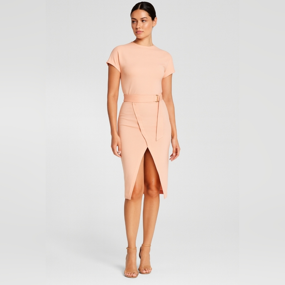 Chic Backless Peach Dress